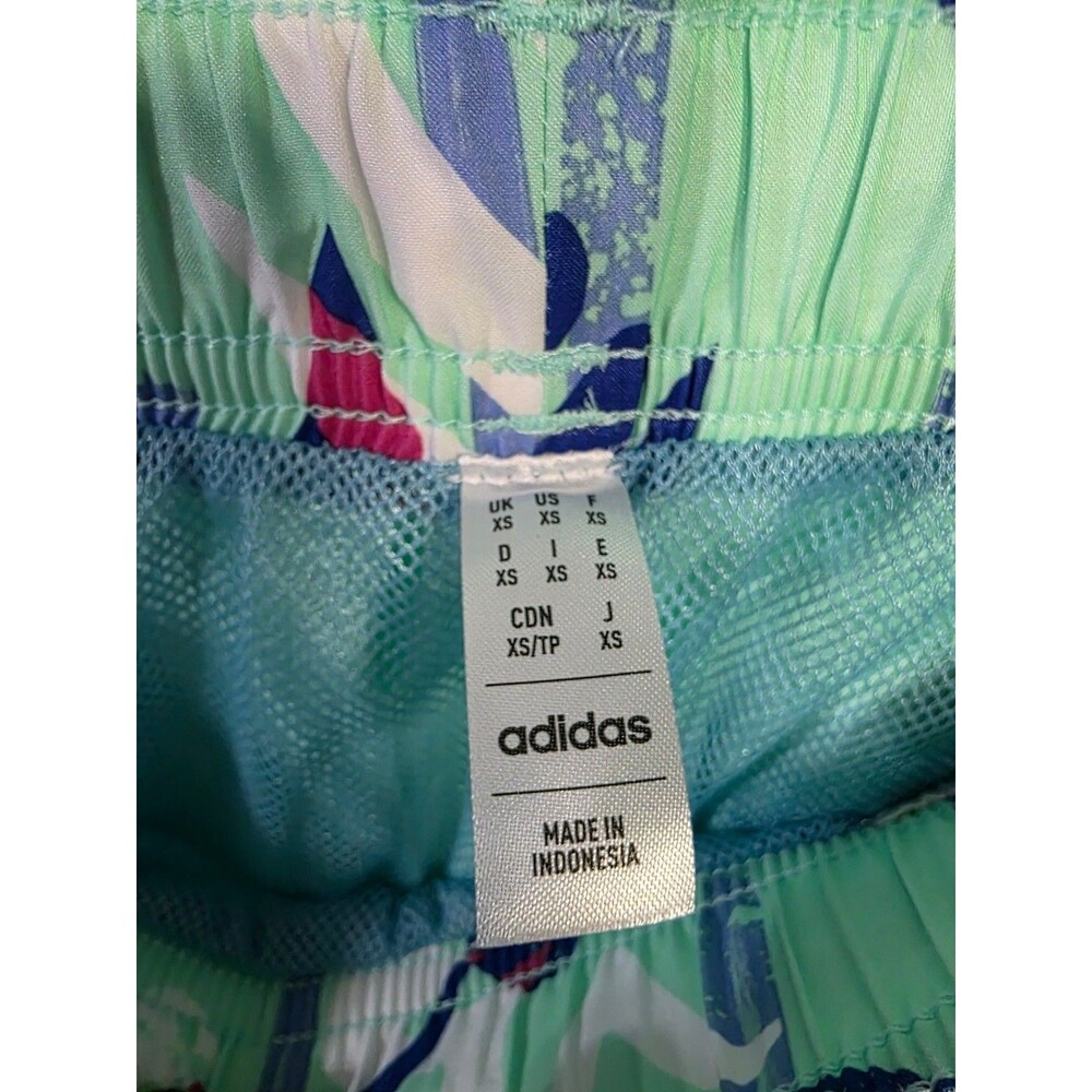 adidas boy's Swim Shorts XS Mint Green Classic Drawstring Trunks - Picture 5 of 6